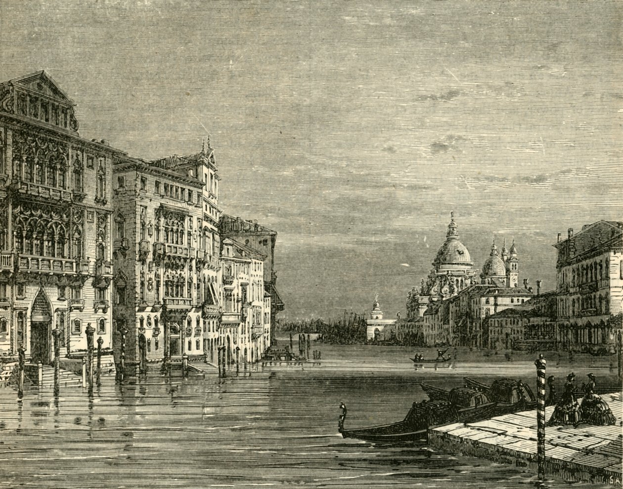 A Canal Grande, Velence, 1890. alkotó: Unbekannt