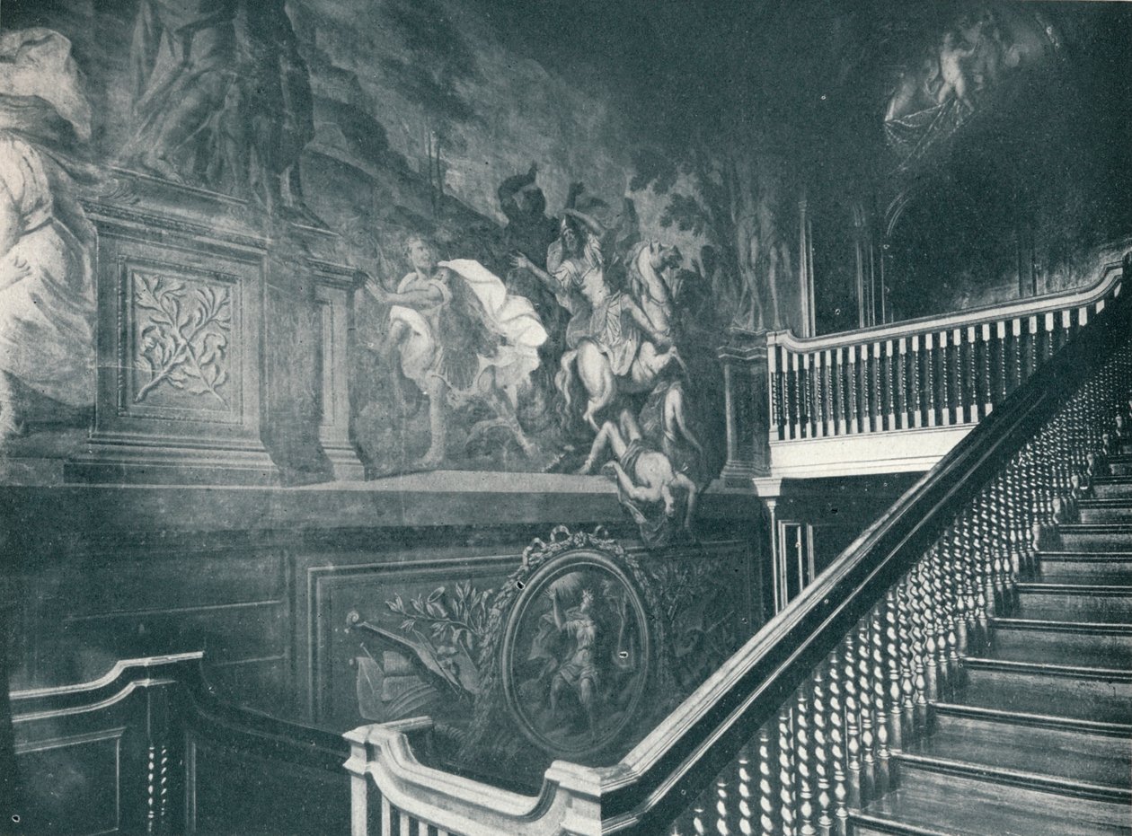 The Grand Staircase, Thornhills Wall Paintings, Stoke Edith, 1909 alkotó: Unbekannt