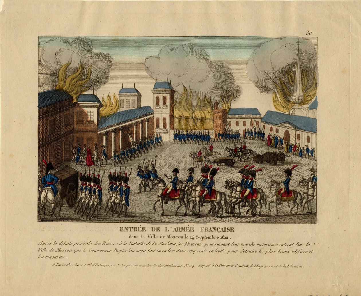 A Grande Armée belép Moszkva városába, 1812-ben alkotó: Unbekannt