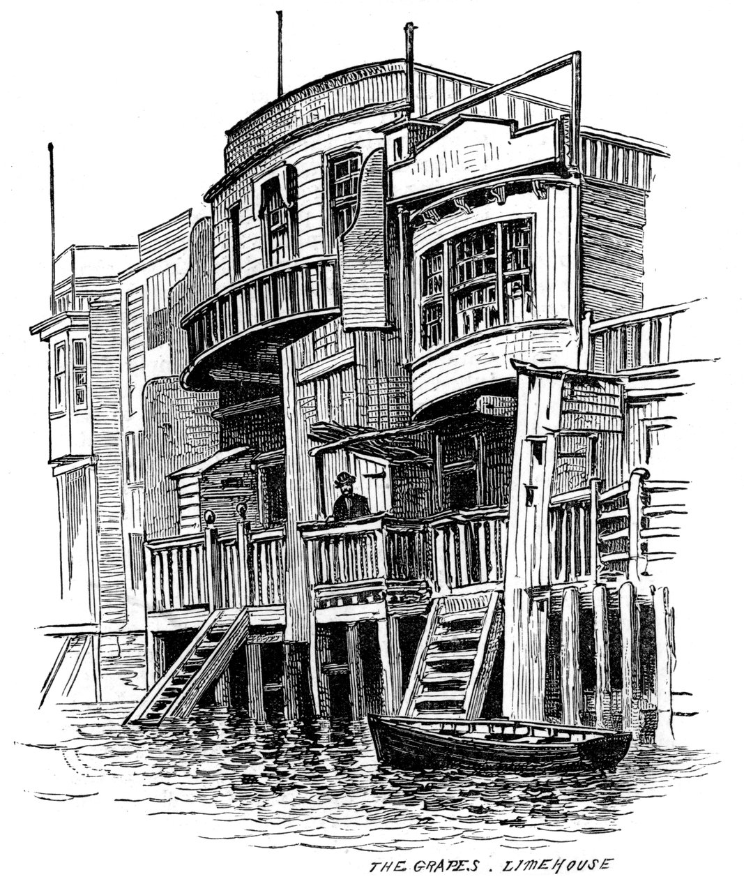 The Grapes nyilvános ház, Limehouse, London, 1887 alkotó: Unbekannt