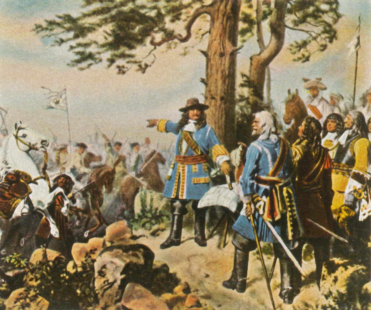 A nagy választófejedelmek parancsnokai a fehrbellini csata előtt, 1675. június 28-án, 1936. alkotó: Unbekannt
