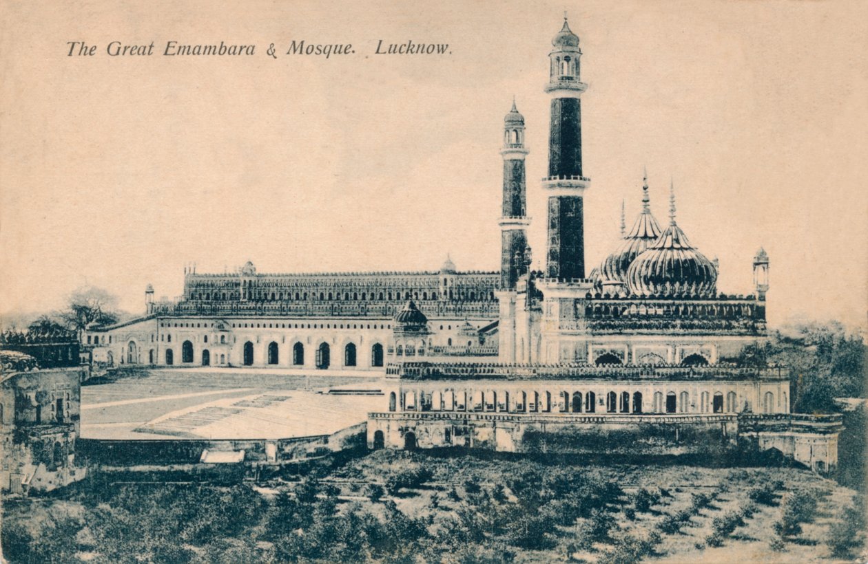 A Nagy Emambara és a mecset. Lucknow, 1900 alkotó: Unbekannt