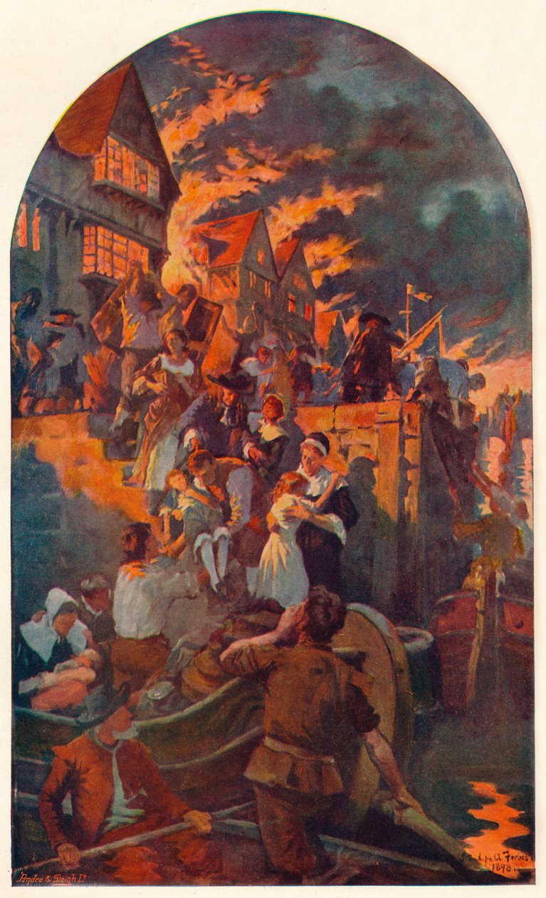 A londoni nagy tűzvész, 1666, 1905 alkotó: Unbekannt