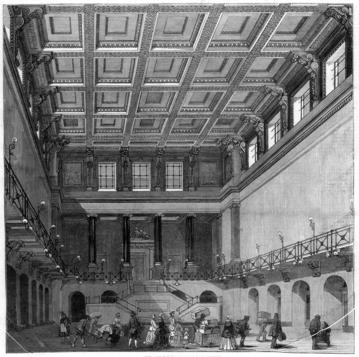 The Great Hall, Euston Square állomás, 1849 alkotó: Unbekannt