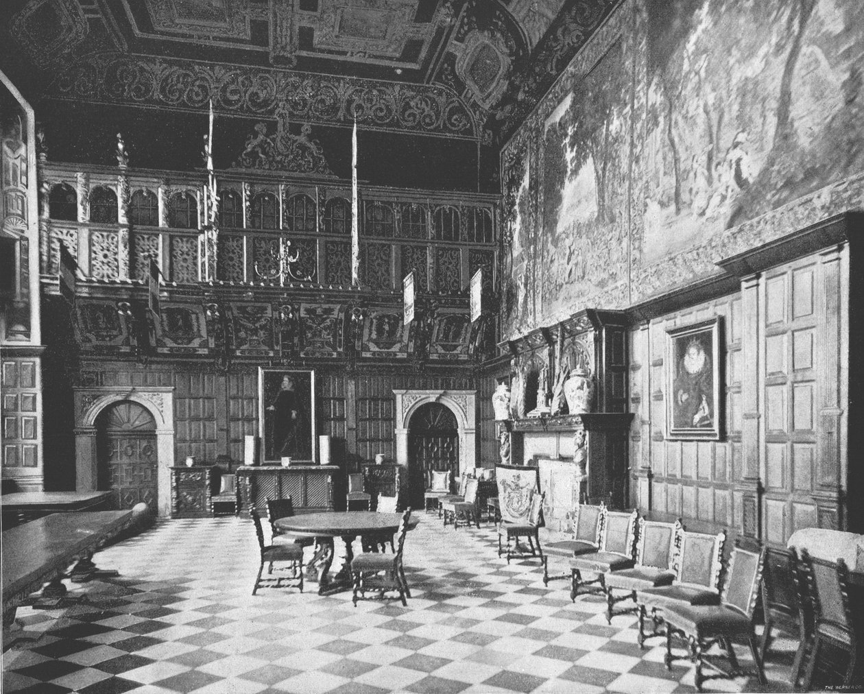The Great Hall, Hatfield House, Hatfield, Hertfordshire, 1894. alkotó: Unbekannt