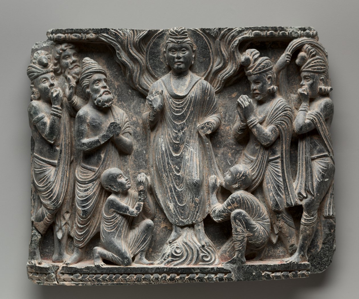 A nagy csoda Shravasti-ban, c. 100. alkotó: Unbekannt