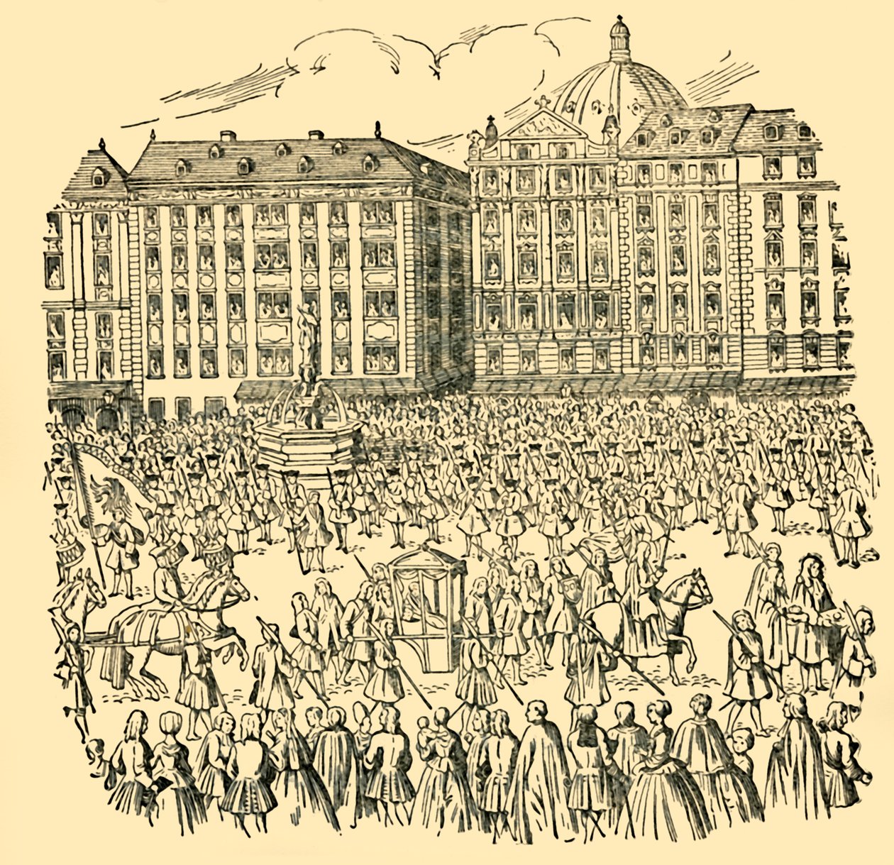 Magyarország Nagy Nemesei hűségesküt tesznek Mária Teréziának...1740-ben, 1930 körül. alkotó: Unbekannt