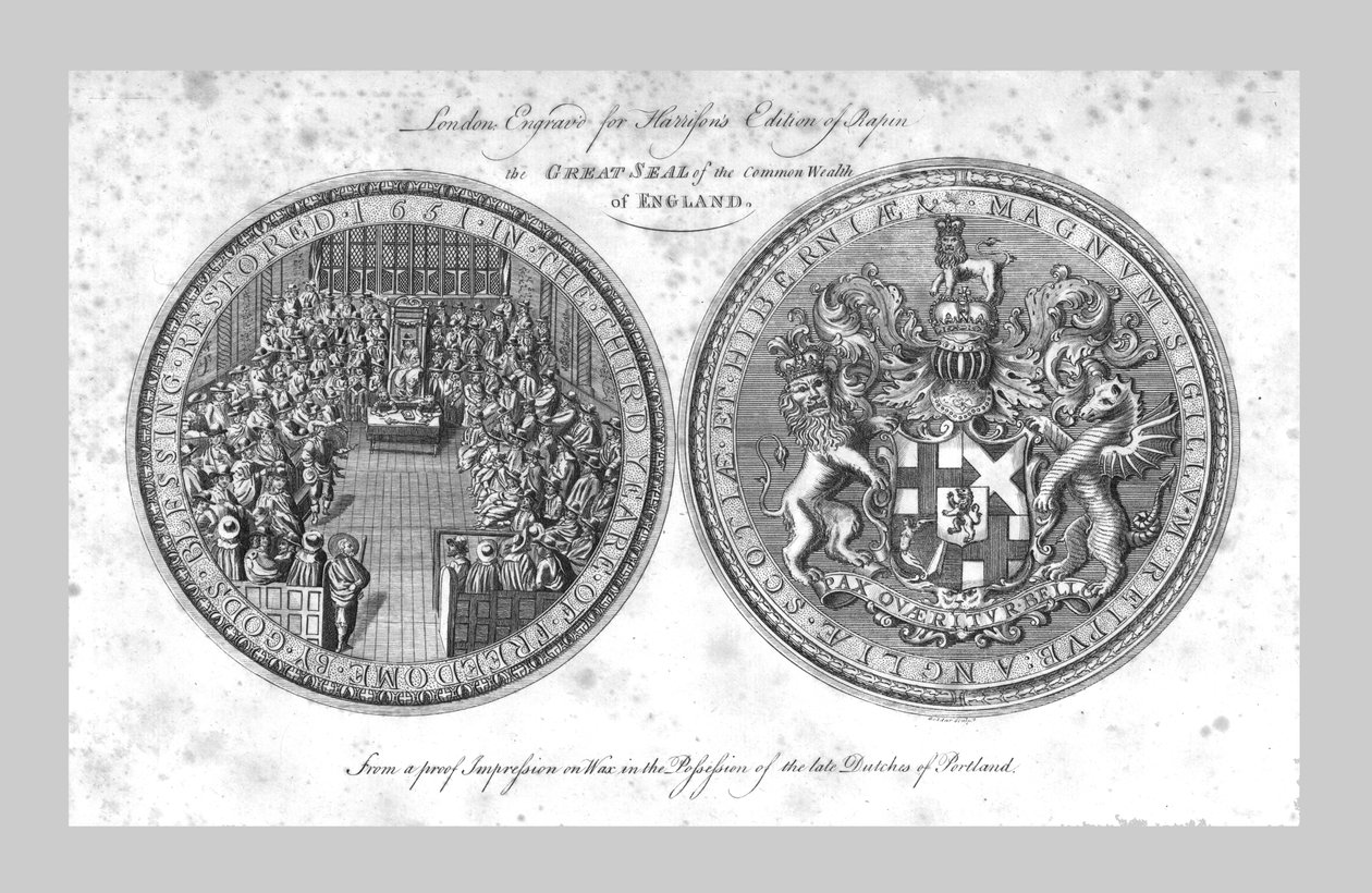 Az Angol Nemzetközösség Nagy Pecsétje, 1785. alkotó: Unbekannt