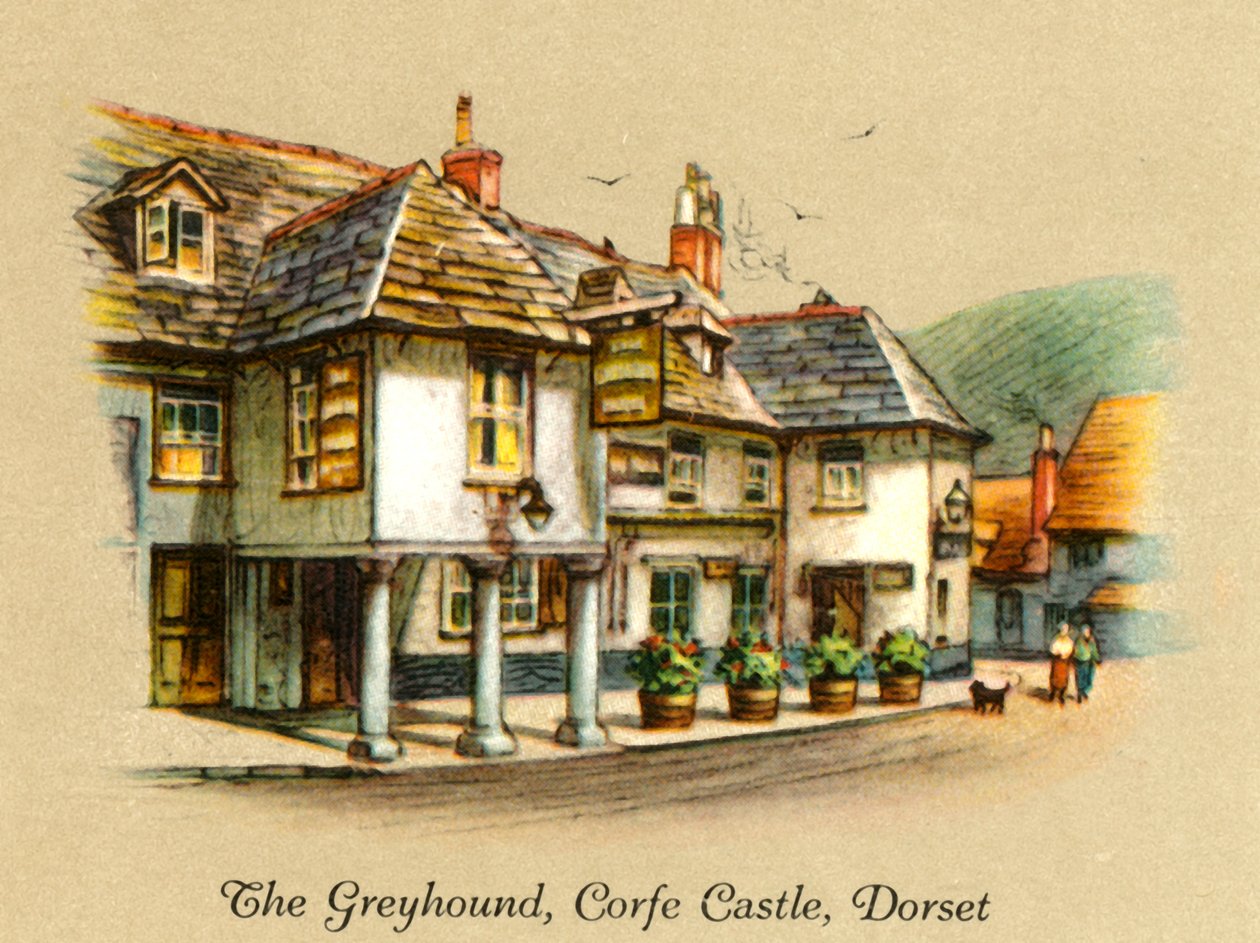 Az agár, Corfe kastély, Dorset, 1936. alkotó: Unbekannt