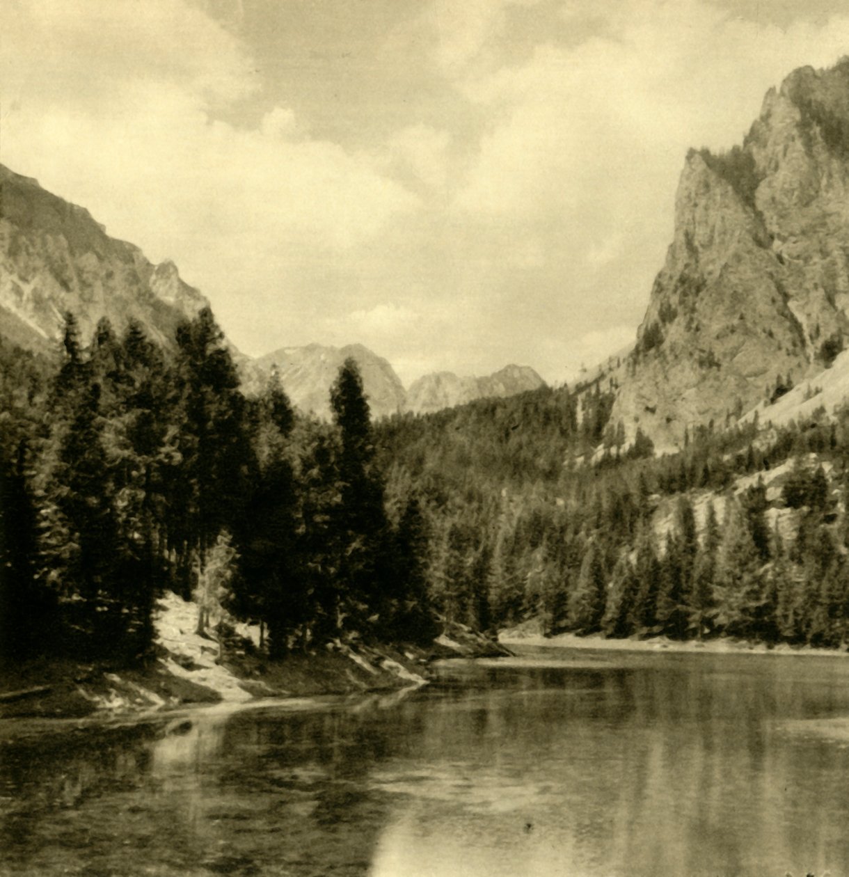 A Grüner See, Stájerország, Ausztria, 1935. alkotó: Unbekannt