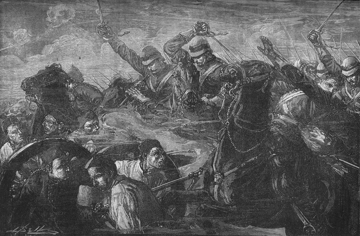 Az őrök fegyvert töltenek Kassassinban, 1882 alkotó: Unbekannt