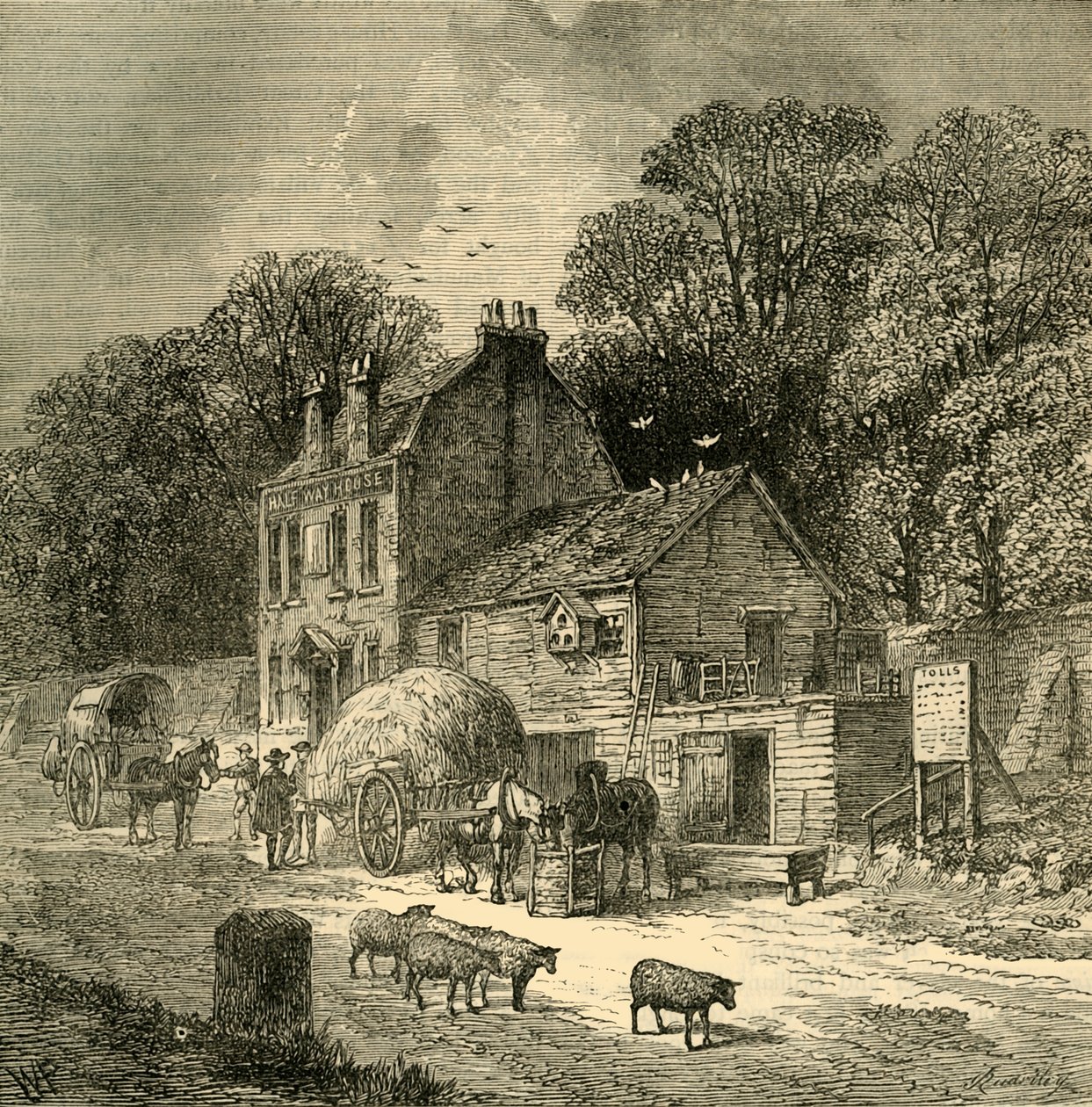 The Halfway House, Kensington, 1850, c1876. alkotó: Unbekannt