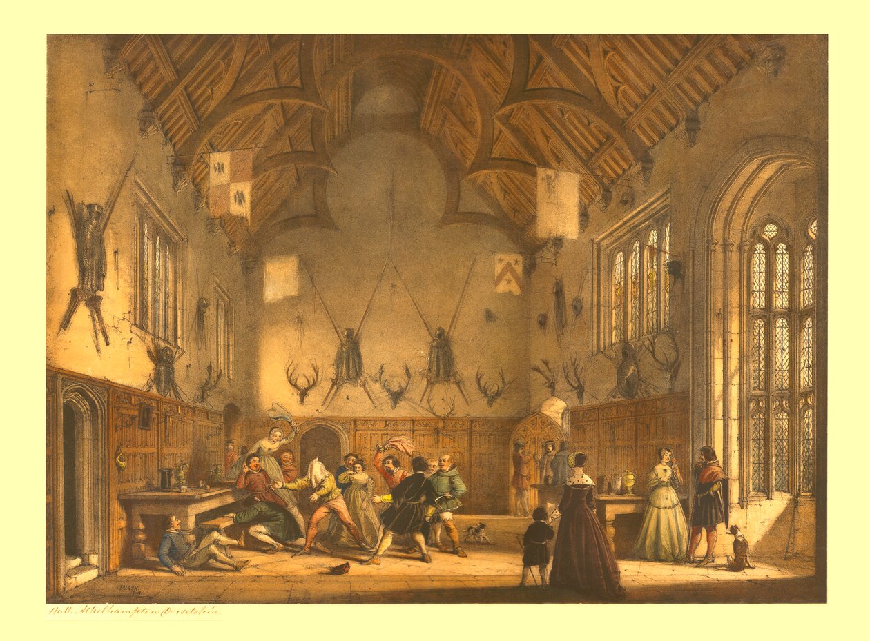 The Hall, Athelhampton, Dorset, 1838. alkotó: Unbekannt
