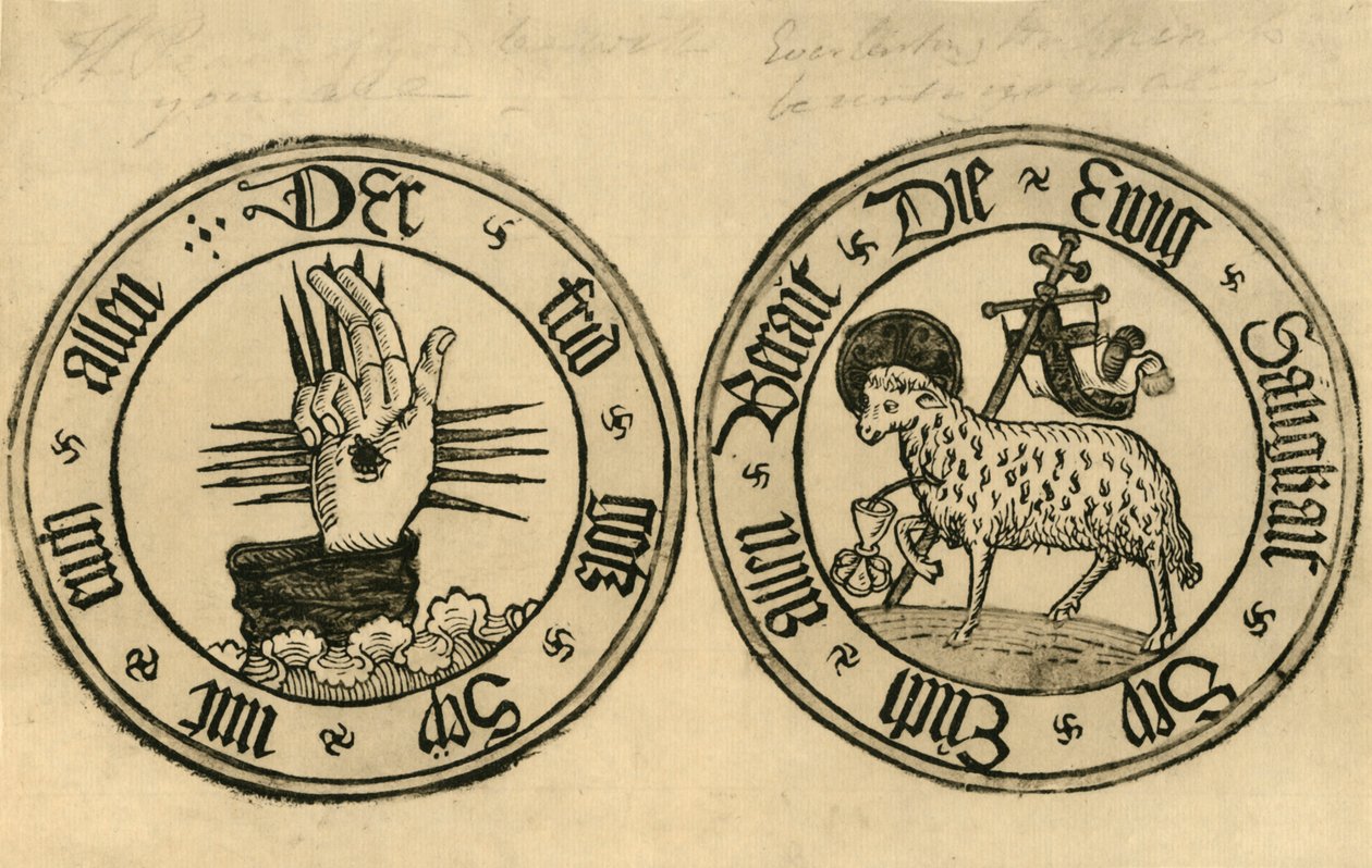 Isten keze és Agnus Dei, 1915. alkotó: Unbekannt