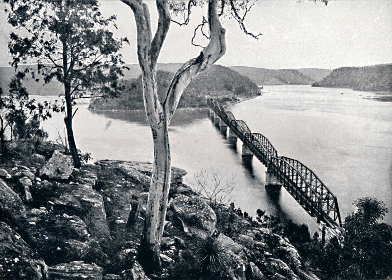 A Hawkesbury folyó és híd, 1900. alkotó: Unbekannt