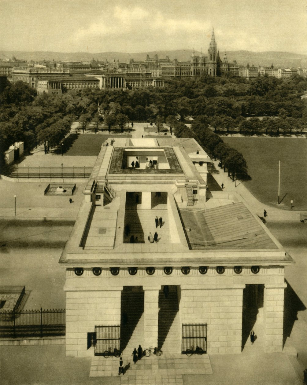 A Hősök emlékműve, Bécs, Ausztria, 1935. alkotó: Unbekannt