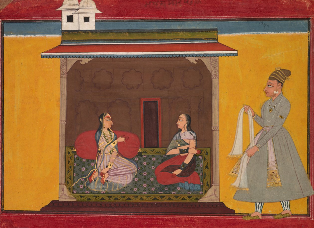 A hősnő, akit hűségesen szeretnek: Rasamanjari levél, c. 1710. alkotó: Unbekannt