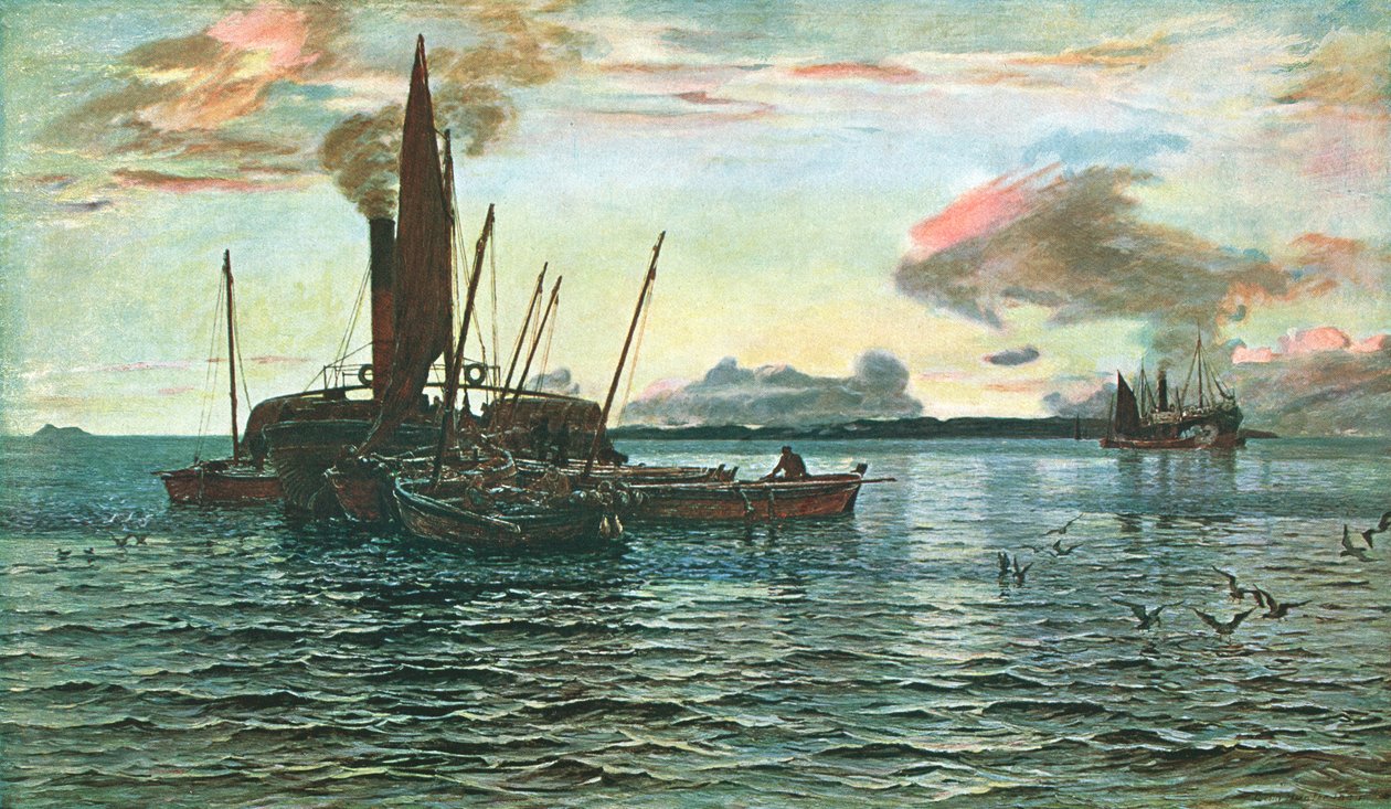 A tengeri heringpiac a Loch Fyne-on, Argyll, 1884, 1902. alkotó: Unbekannt
