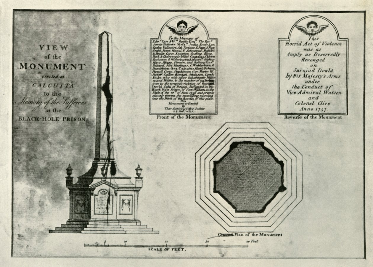 A Holwell-emlékmű, 1820, 1925. alkotó: Unbekannt
