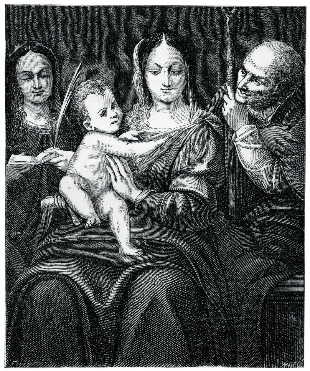 A Szent Család Szent Katalinnal, 1769, 1870 alkotó: Unbekannt