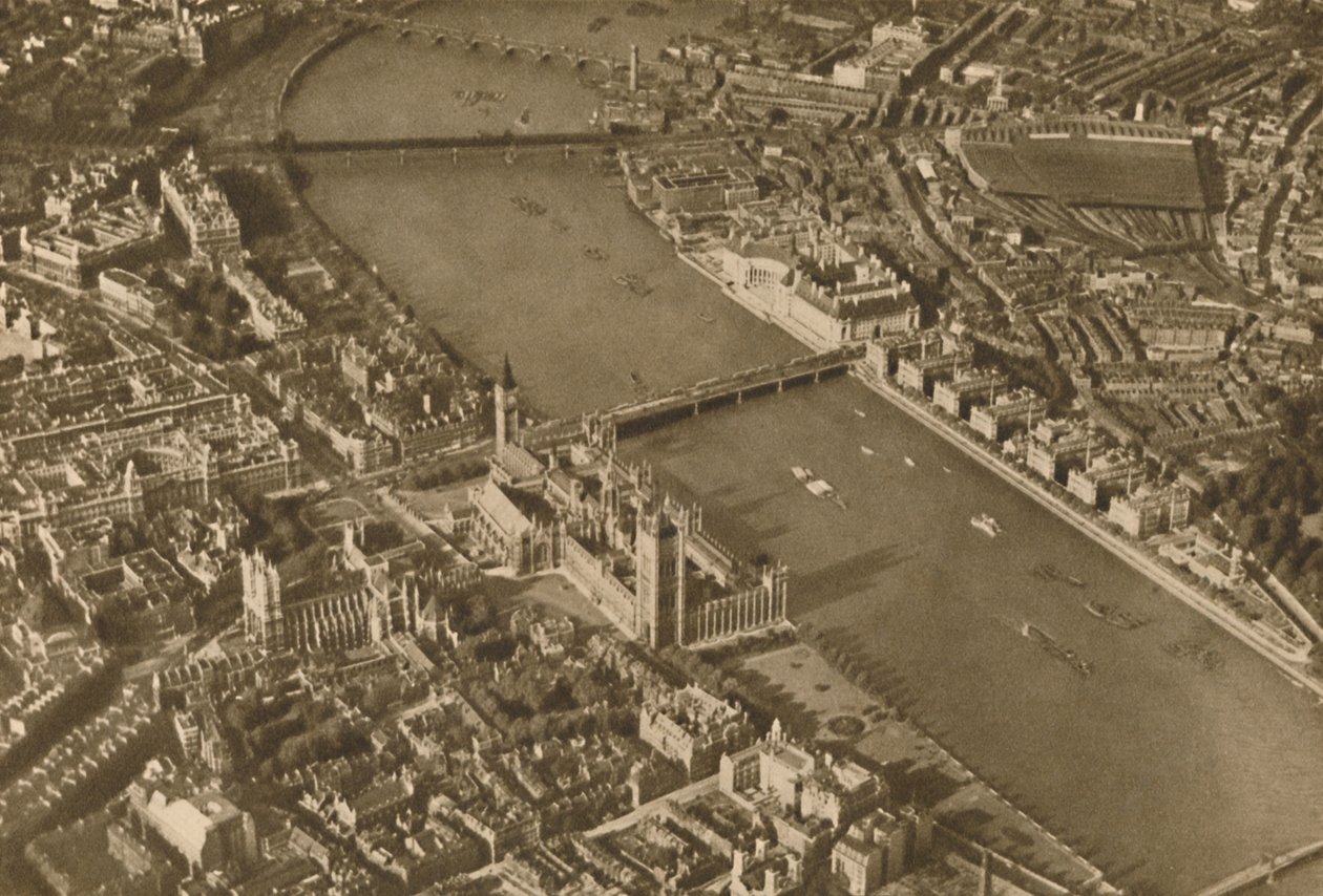 Thorney szent szigete ősi apátságával, ahogyan ma megjelenik, 1935. alkotó: Unbekannt
