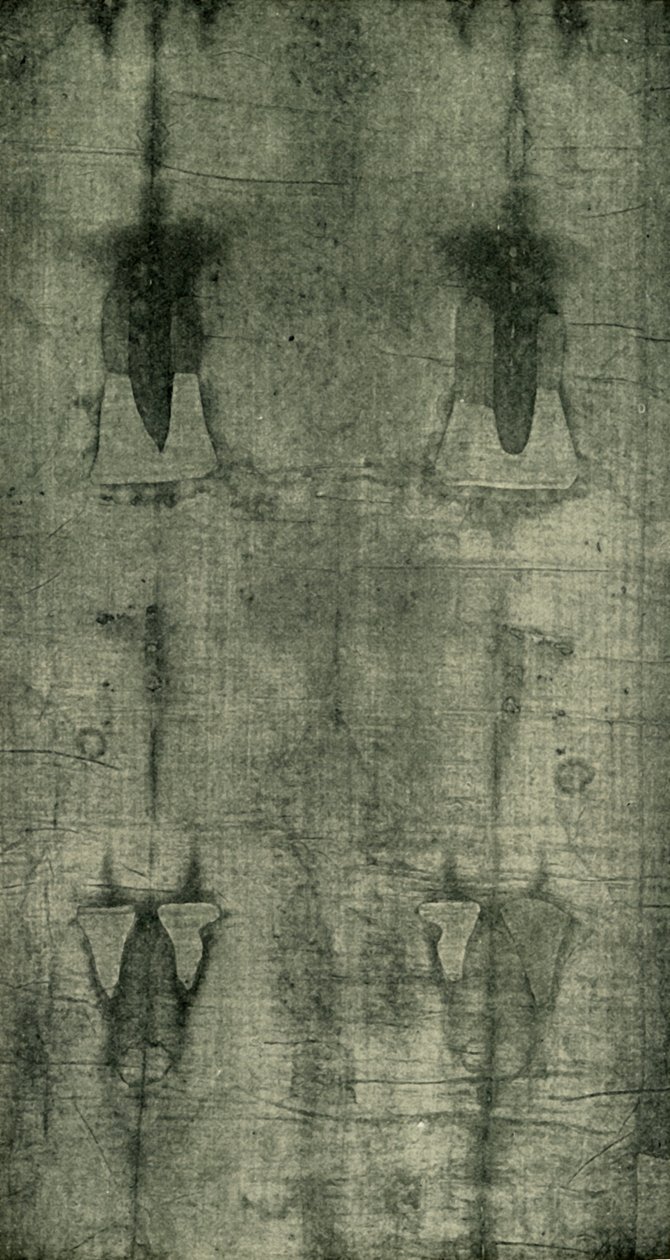 A Szent Lepel – A test lenyomata hátulról, 1902. alkotó: Unbekannt