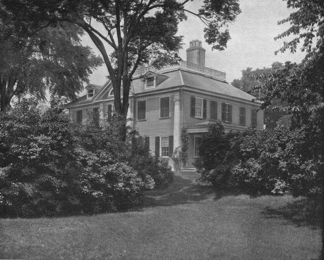 Longfellow költő otthona, Cambridge, Massachusetts, USA, 1900 körül. alkotó: Unbekannt