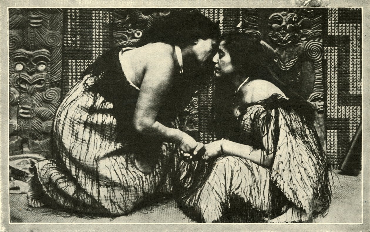 A Hongi, A maori üdvözlet, 1948. alkotó: Unbekannt