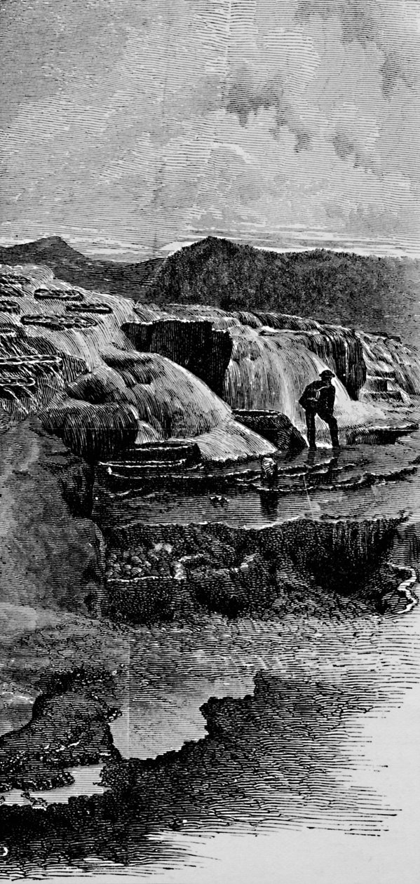 A Hot Springs a Gardiners folyó közelében, 1883 alkotó: Unbekannt