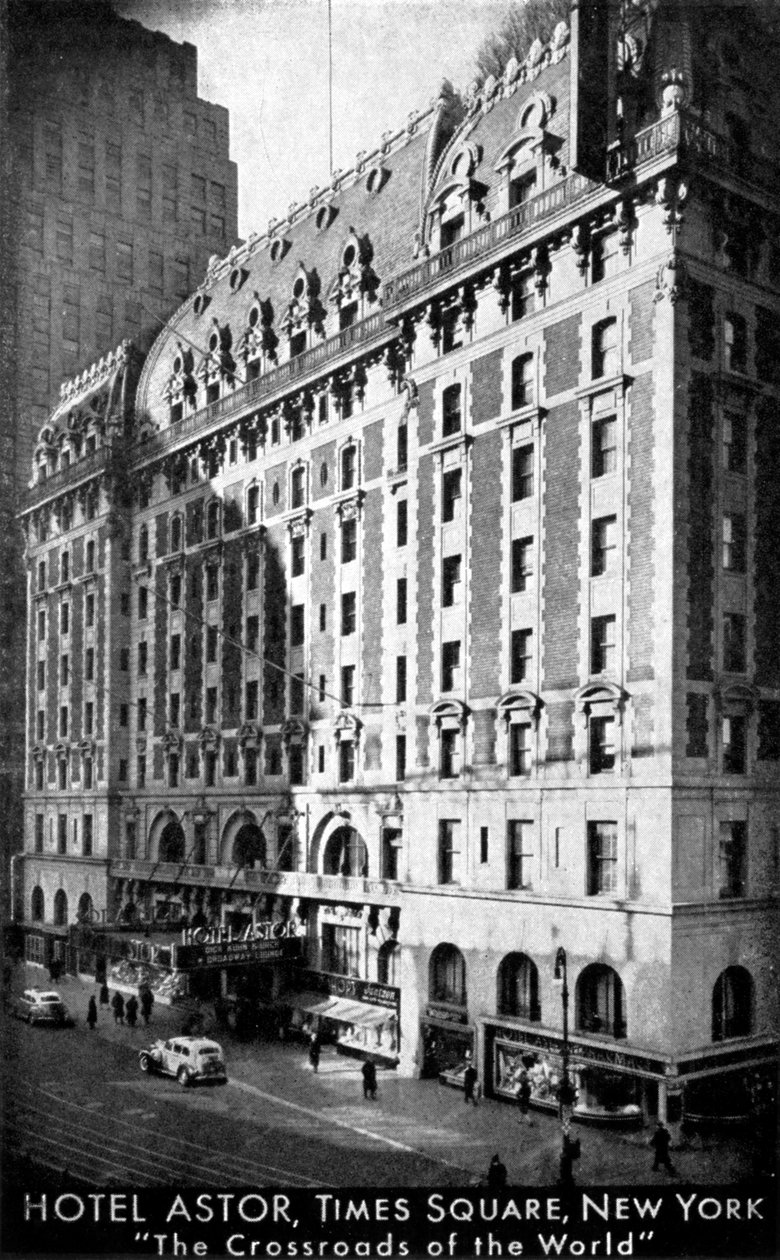 A Hotel Astor, Times Square, New York, 1930-as évek alkotó: Unbekannt