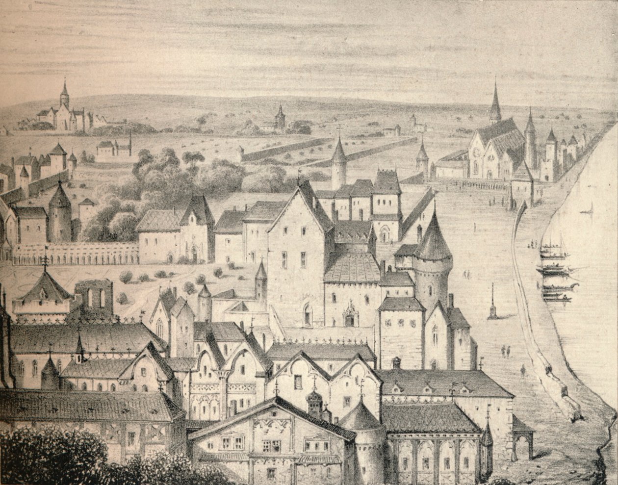 A Hotel St Paul a 14. században, 1915 alkotó: Unbekannt