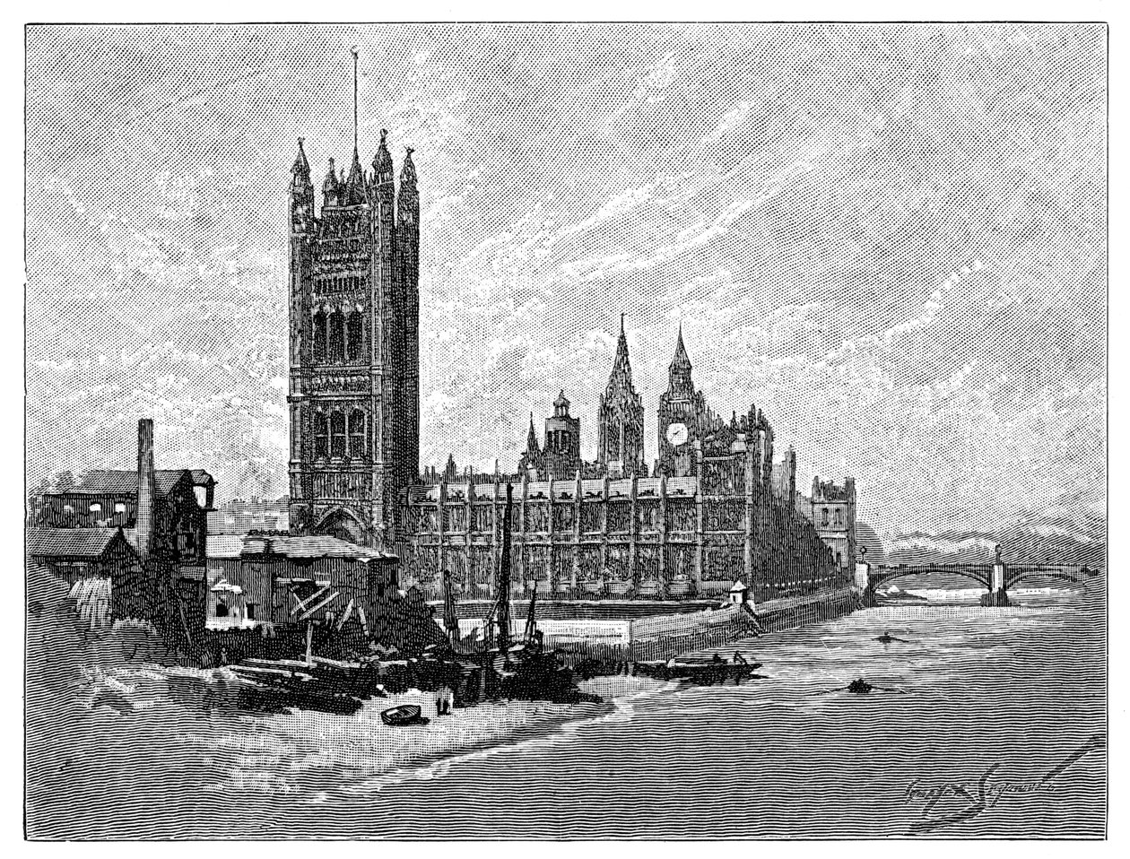 A Parlament háza, London, 1900 alkotó: Unbekannt