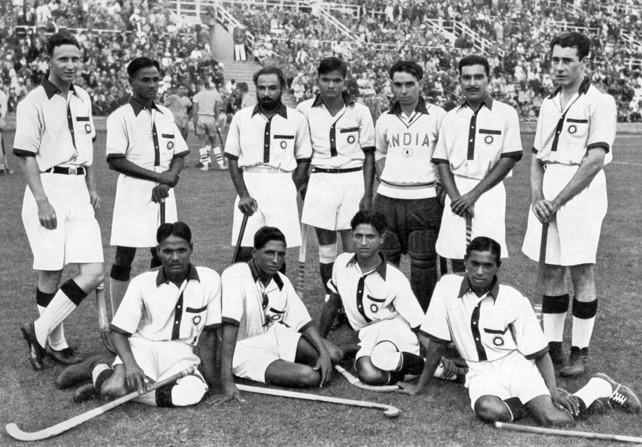 Az indiai jégkorong-válogatott, aranyérmesek, berlini olimpia, 1936 alkotó: Unbekannt