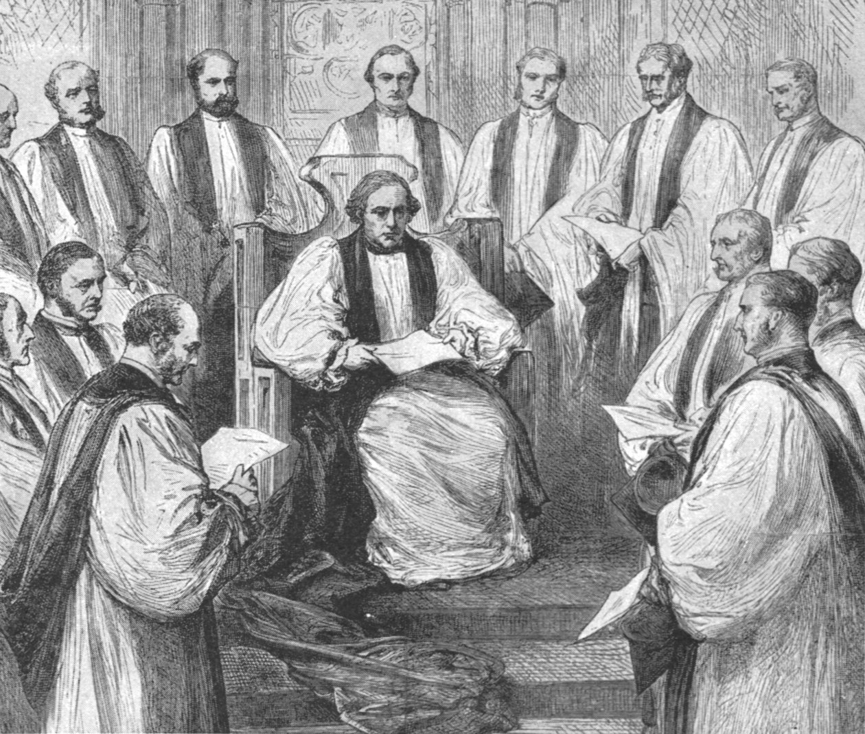 Dr. Benson beiktatása Canterbury érsekévé, 1883. március 22., 1901. alkotó: Unbekannt