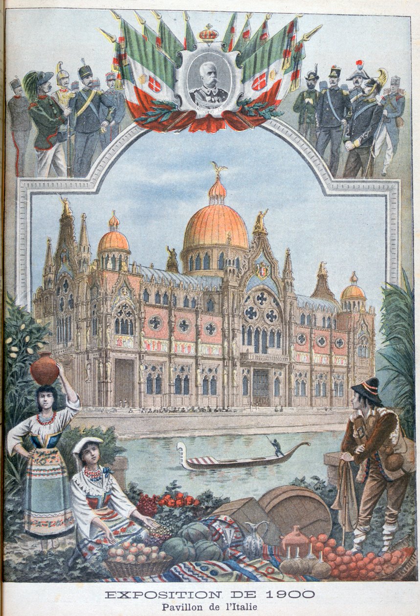 Az olasz pavilon az 1900-as egyetemes kiállításon, Párizs, 1900 alkotó: Unbekannt