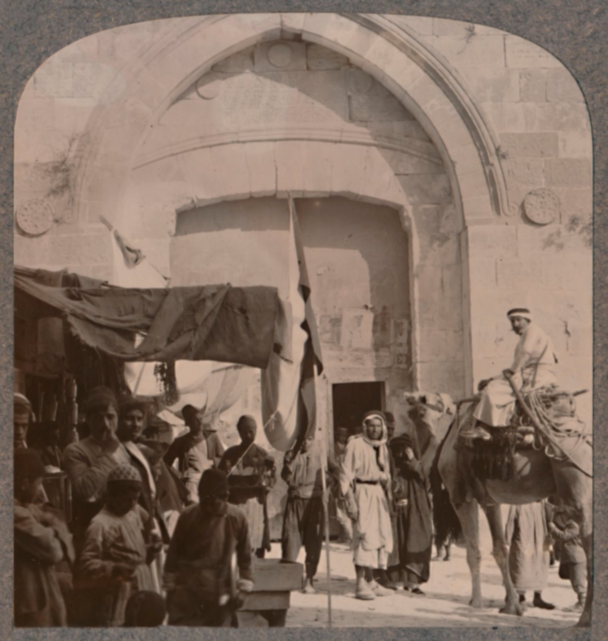A Jaffa-kapu bezárult, és a Needles Eye látható, Jeruzsálem, c1900 alkotó: Unbekannt