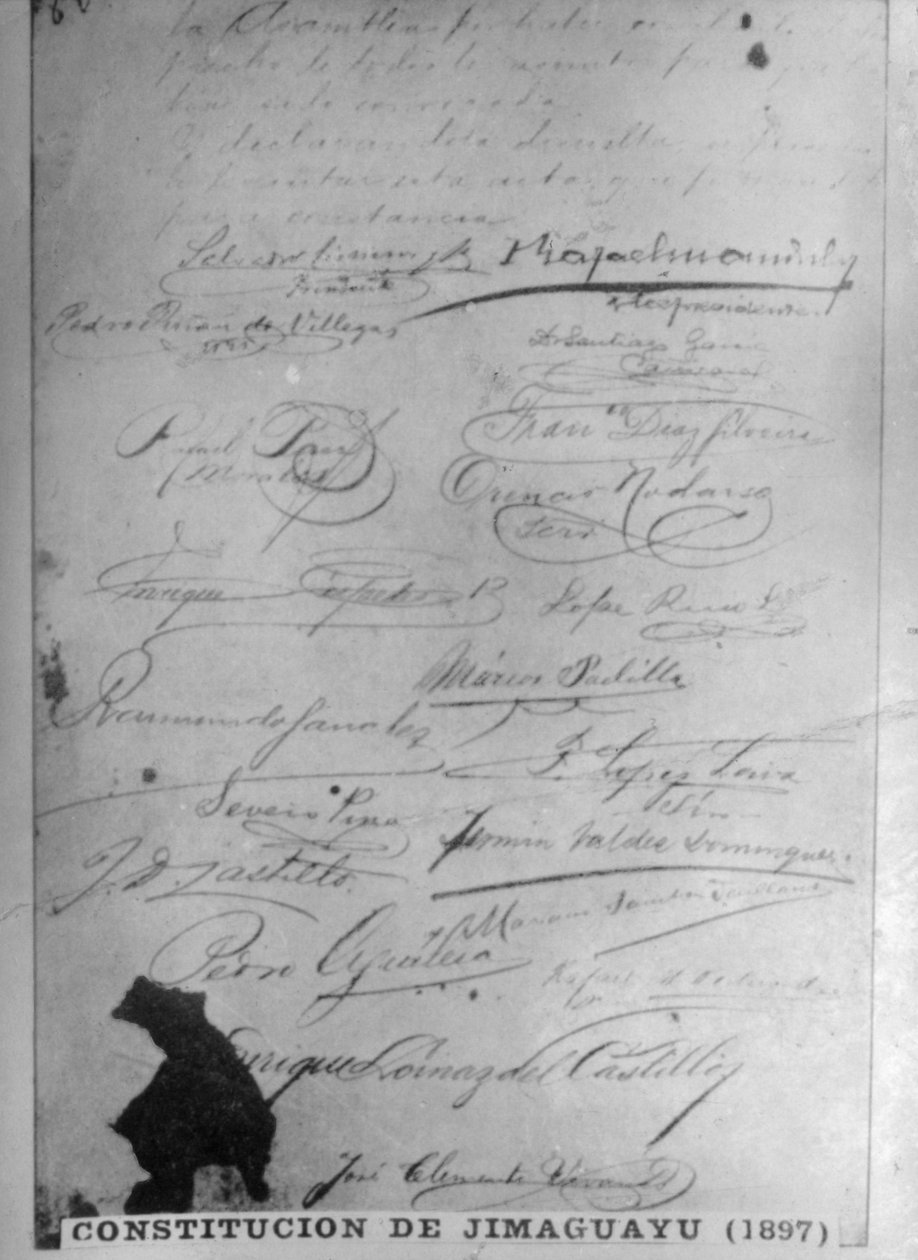 A jimaguayui alkotmány, 1895, 1920-as évek alkotó: Unbekannt