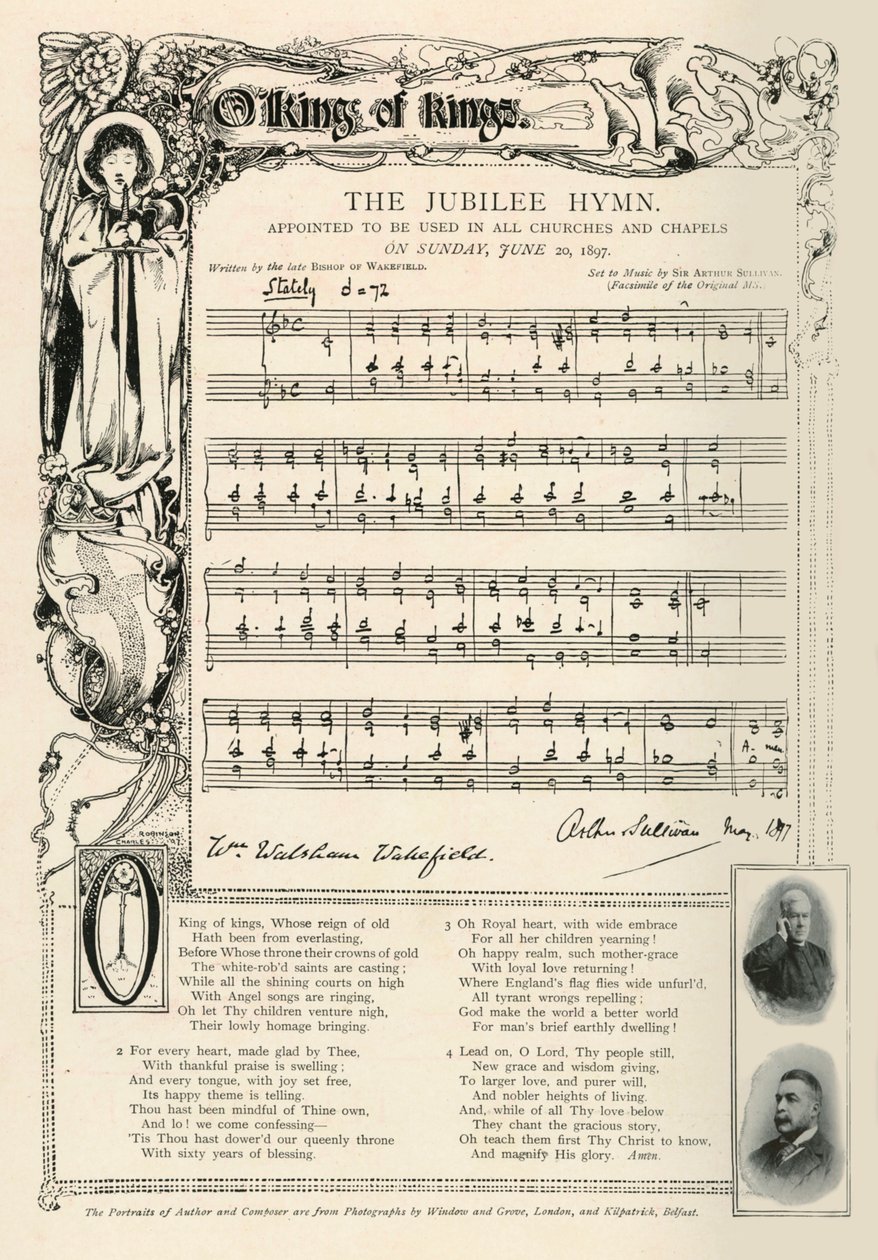 A jubileumi himnusz. 1897. június 20-án, vasárnap minden templomban és kápolnában használatba vették alkotó: Unbekannt