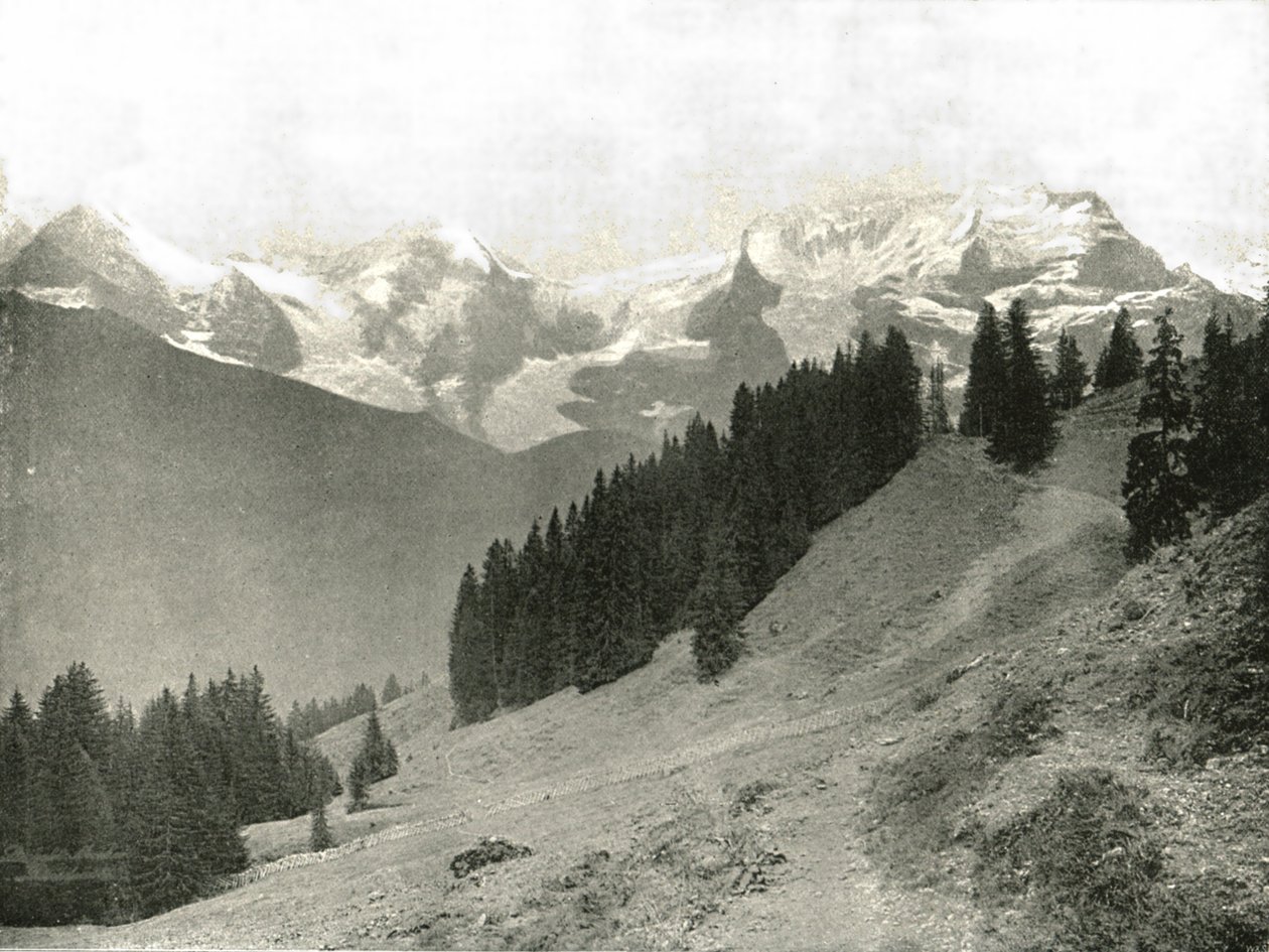 A Jungfrau és szomszédai, Svájc, 1895. alkotó: Unbekannt
