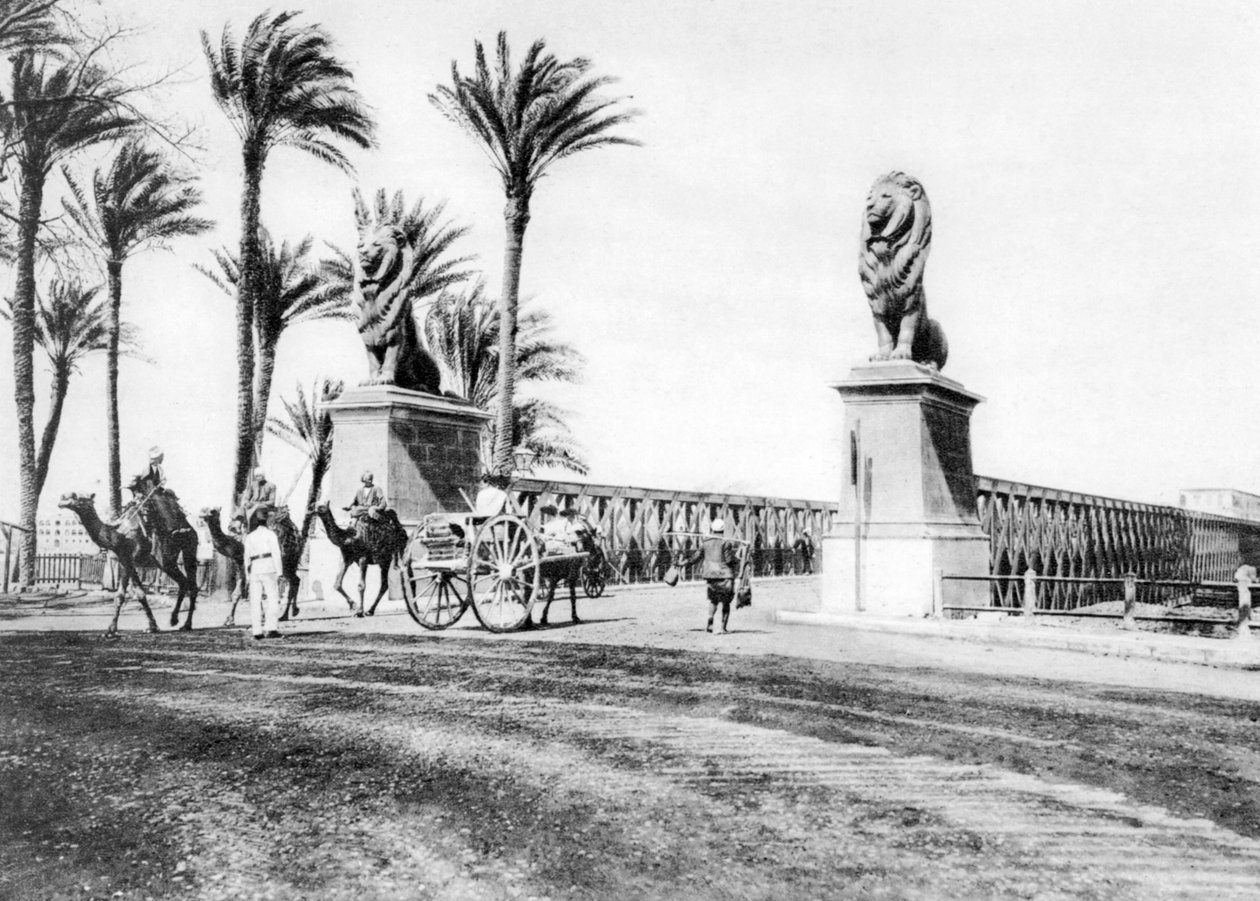 A Kasr-El-Nílus híd, Kairó, Egyiptom, 1920-as évek alkotó: Unbekannt