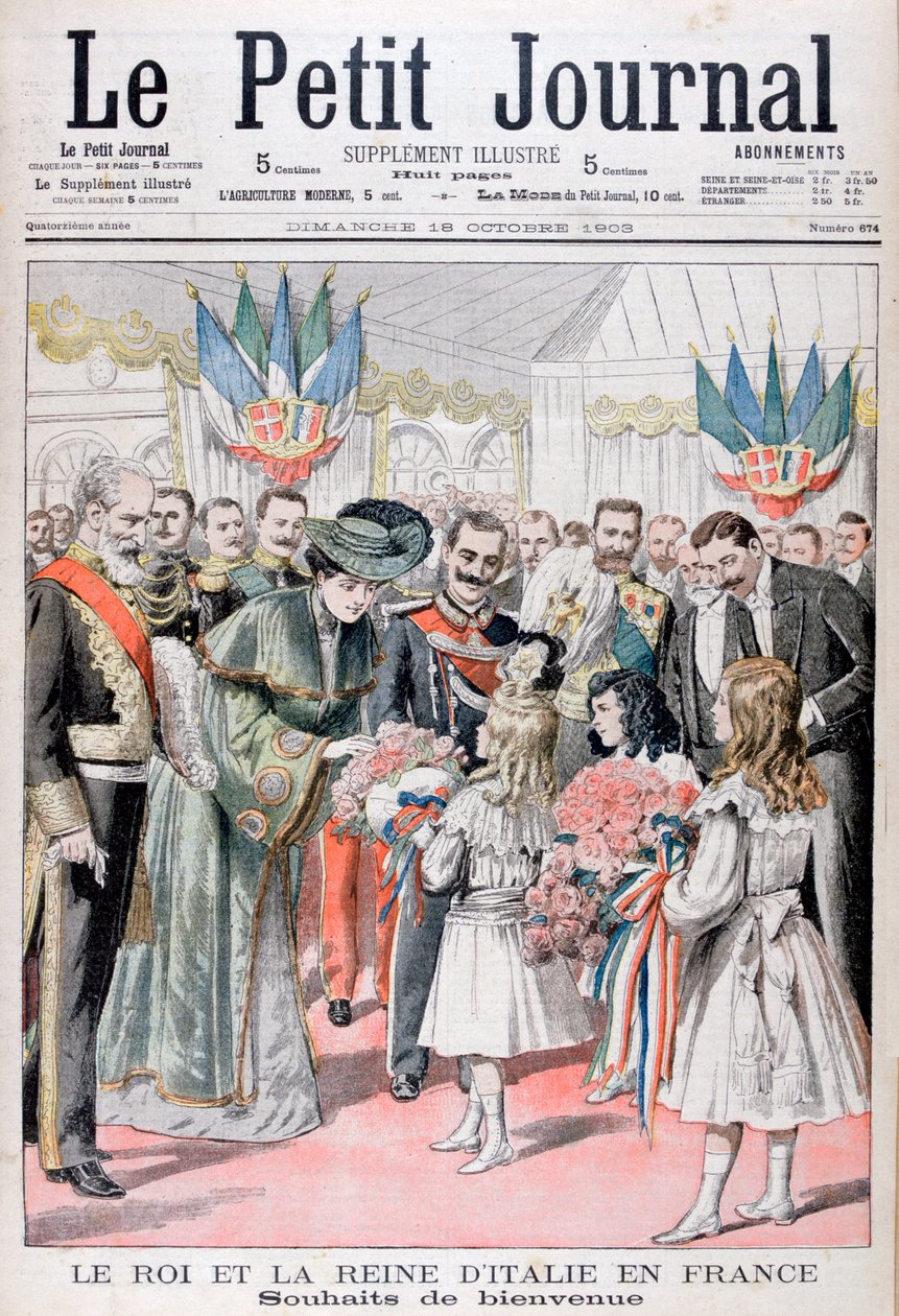Olaszország királya és királynője Franciaországban, 1903 alkotó: Unbekannt