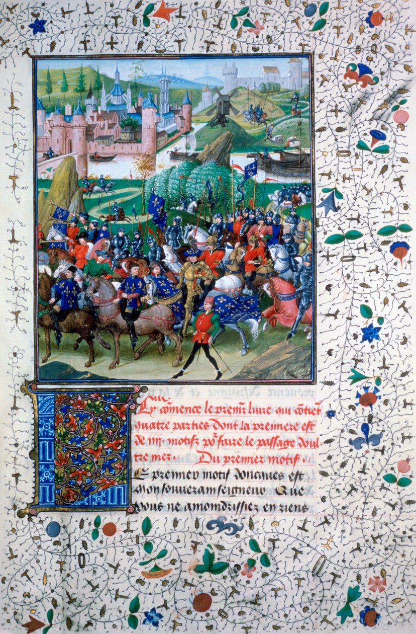 Franciaország királya a keresztes hadjáratba indul, 1336, 1455 alkotó: Unbekannt