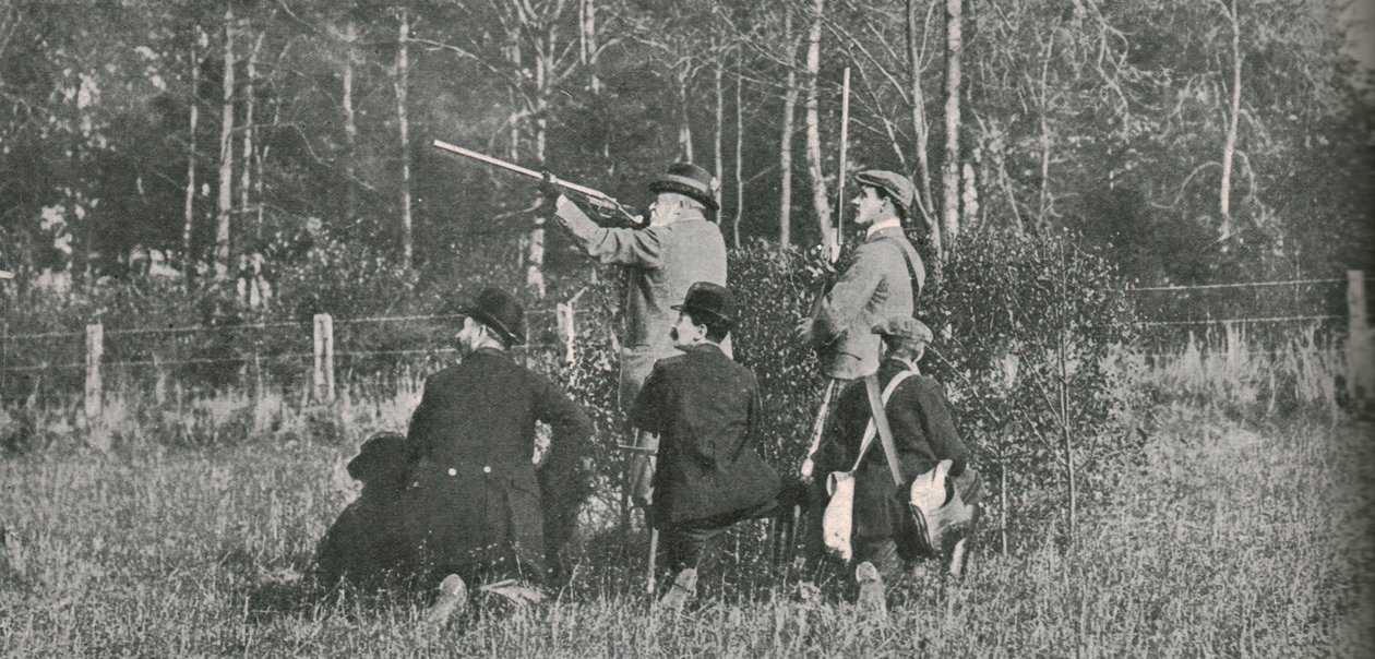 A király lövöldözése a Sandringham-rezervátum felett, 1900-as évek, 1910. alkotó: Unbekannt