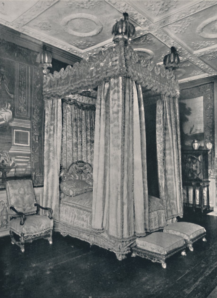 A Kings hálószoba Knole-ban. Bedstead I. Jamesnek készült, 1928 alkotó: Unbekannt