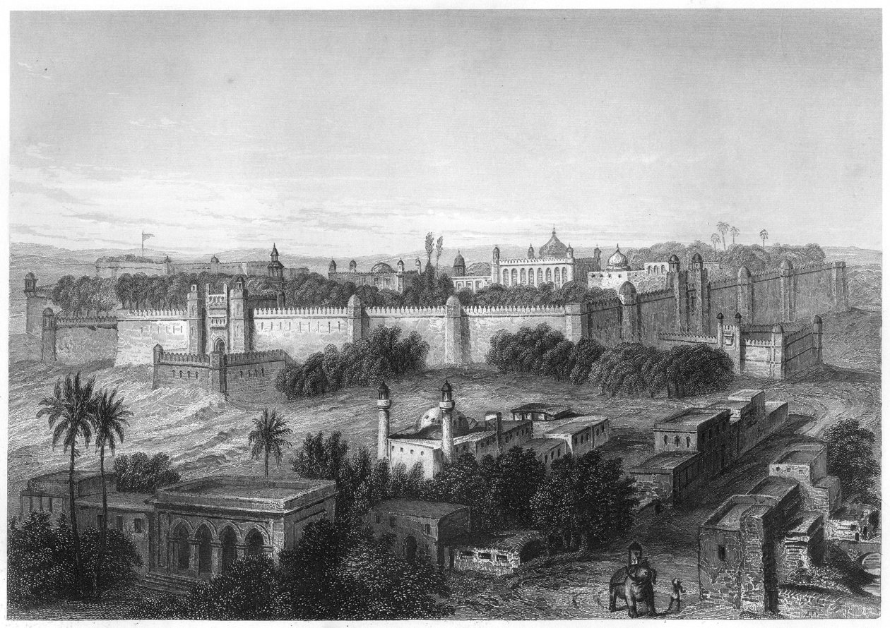 A királyok palotája Delhiben, 1860 alkotó: Unbekannt