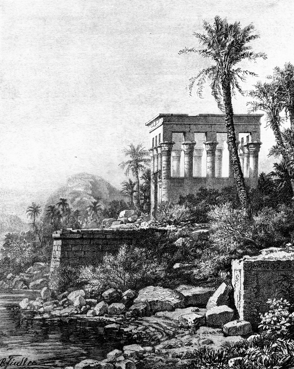 A kioszk, Philae templom, Egyiptom, 1881 alkotó: Unbekannt