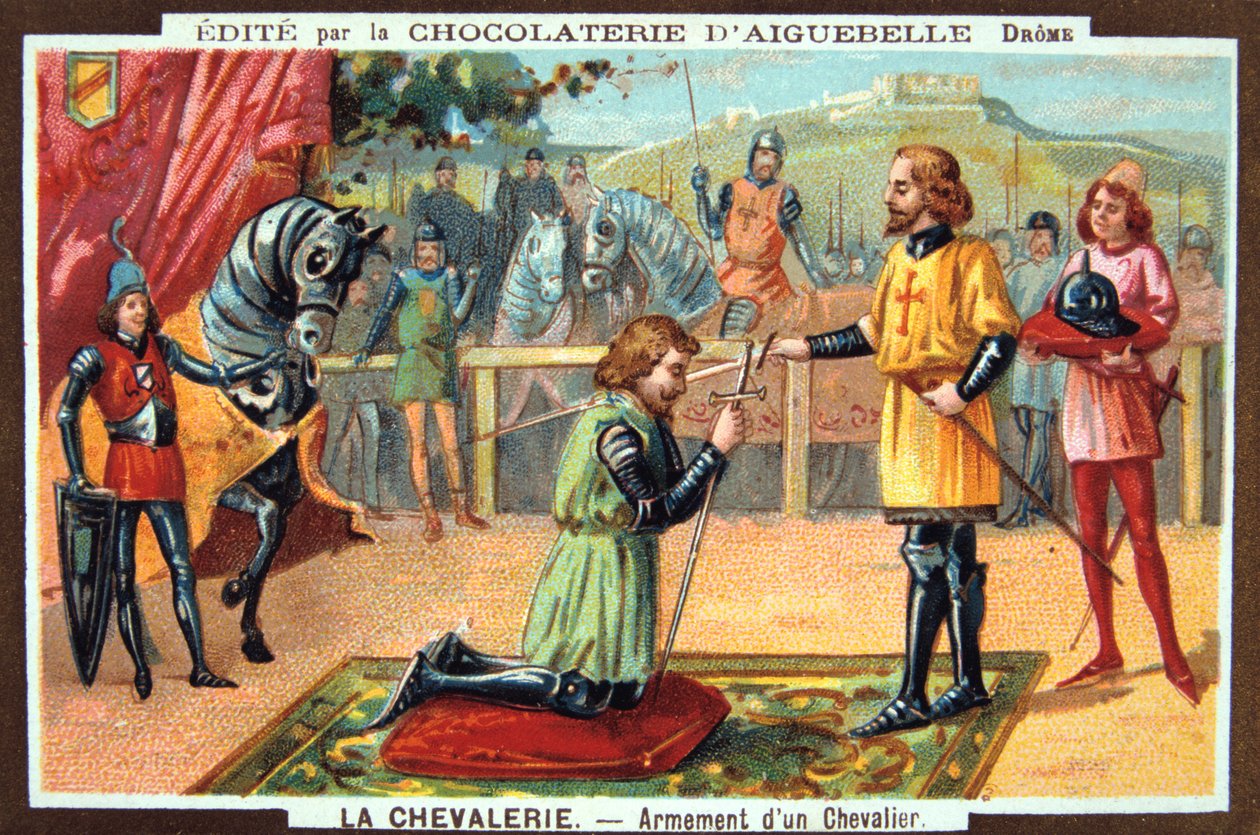 The Knights - Knights a Knight, Középkor. 19. század. Színes Litográfia. Magángyűjtemény alkotó: Unbekannt
