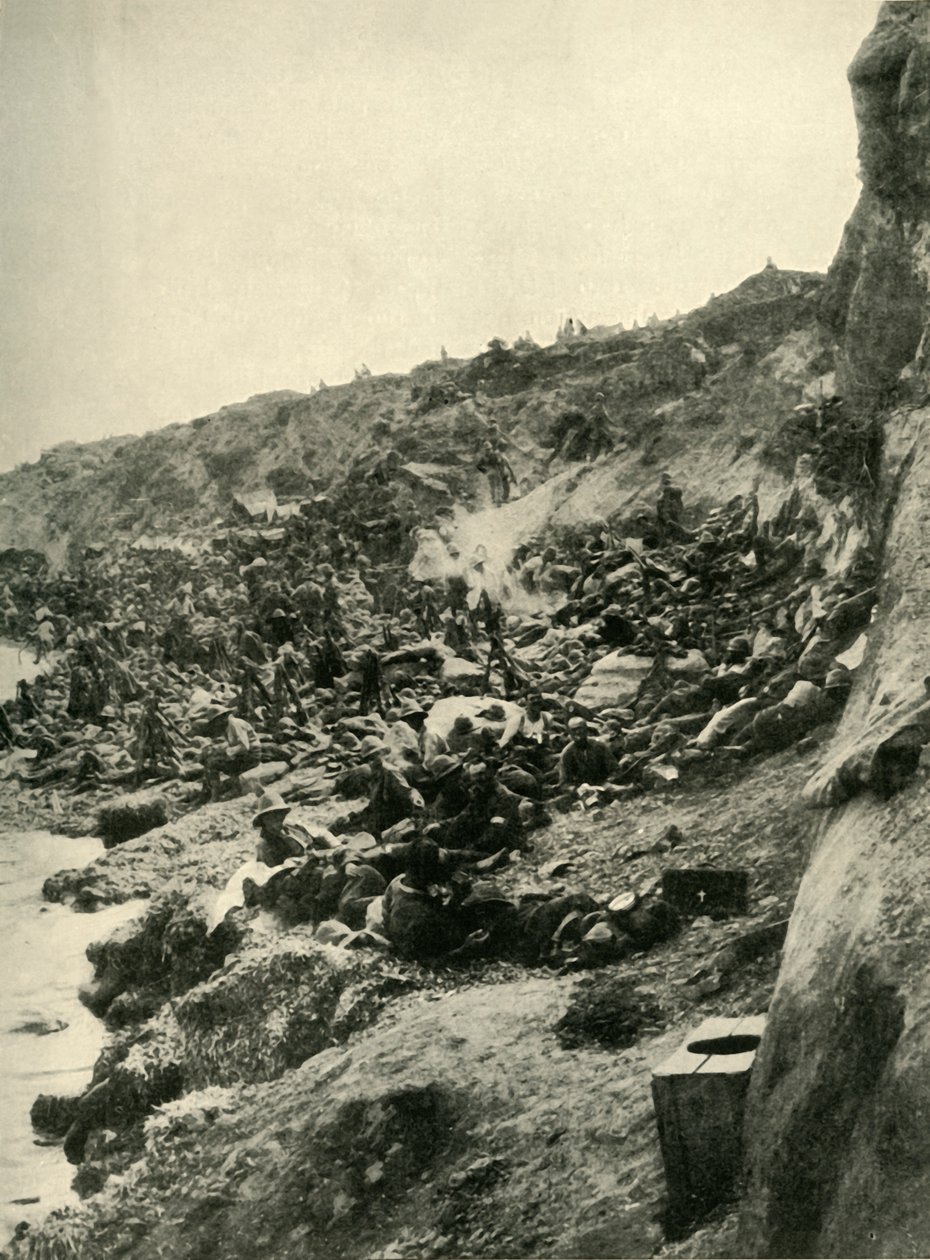 Leszállás a Suvla-öbölben, Gallipoli-félsziget, első világháború, 1915, 1920 körül. alkotó: Unbekannt