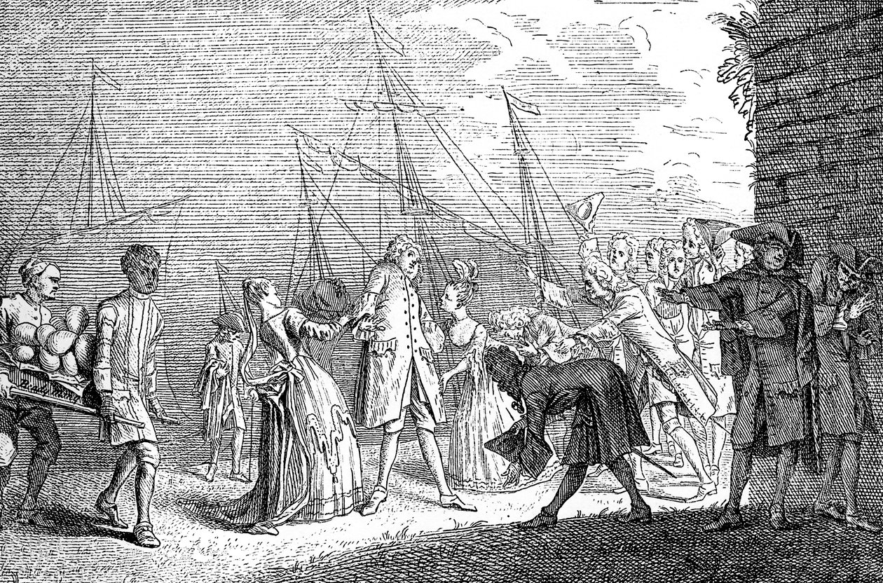 Senesino partraszállása, 1720 alkotó: Unbekannt