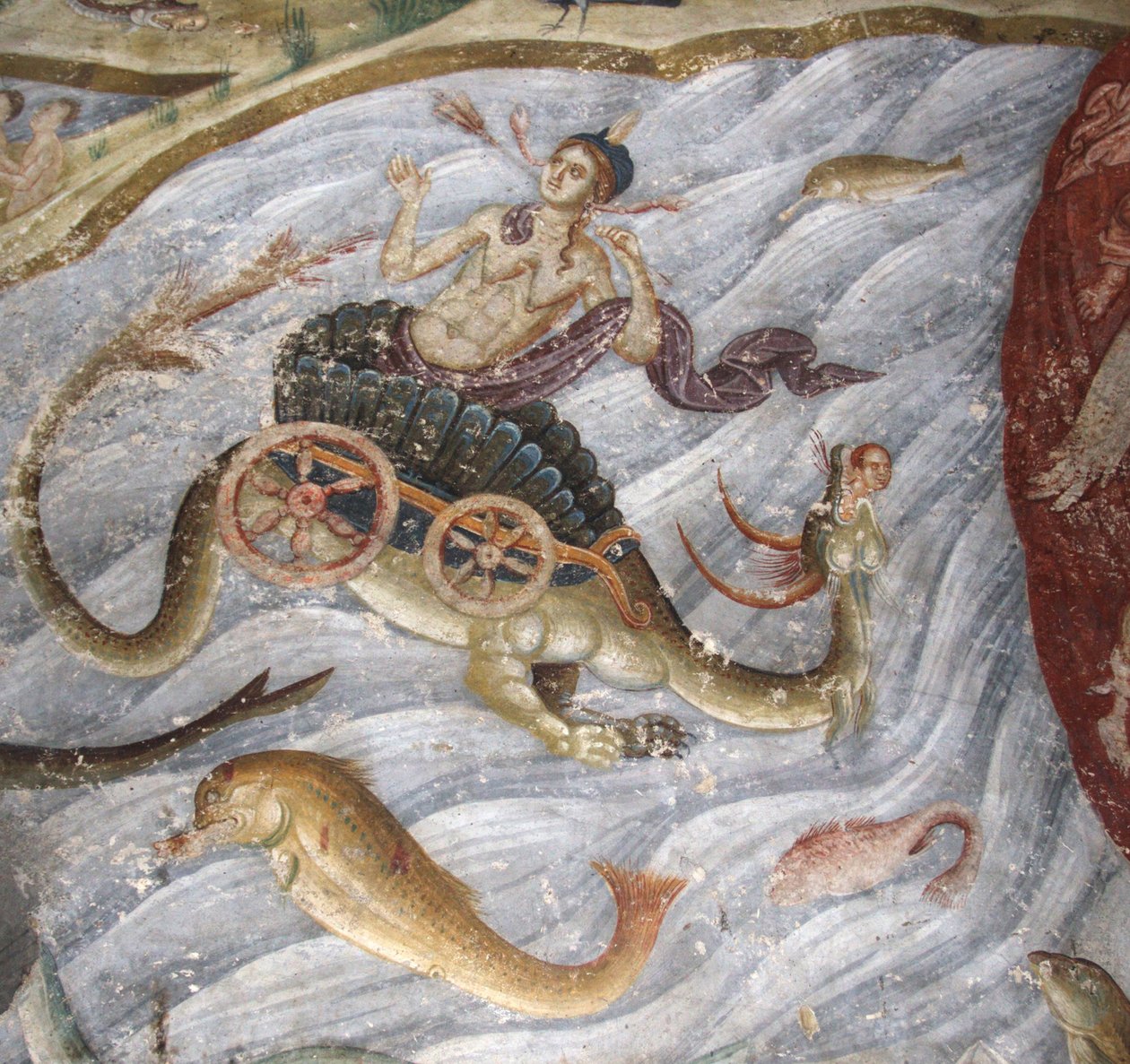 Az utolsó ítélet. Részlet: A tenger feladta halottait, 1321-1322 alkotó: Unbekannt